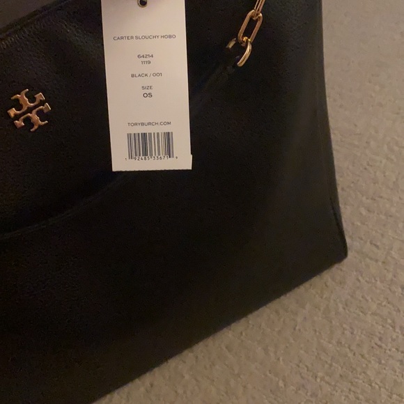 Tory Burch black Carter slouchy hobo bag - Picture 4 of 6